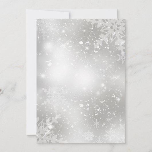 Red & Gold Holly Baubles kerst uitnodiging (Achterkant)