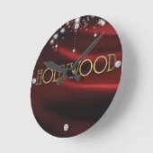 Red & Gold Hollywood Glam Persoonlijke wandklok (Hoek)