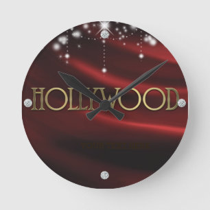 Red & Gold Hollywood Glam Persoonlijke wandklok