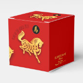 Red Gold Horse Papercut Chinese New Year 2026 CFB Bedankdoosjes (Voorkant Zijde)