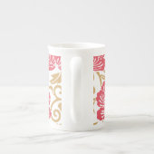 Red Gold Japanse Floral Kimono Porselein Kop (Achterkant)