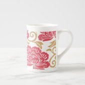 Red Gold Japanse Floral Kimono Porselein Kop (Rechts)