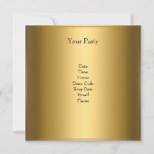 Red Gold Jewel 40e Elegant Birthday Party Kaart (Achterkant)