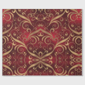 Red Gold kerstfeestdag cadeau Cadeaupapier (Vlak)