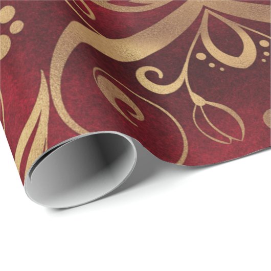 Red Gold kerstfeestdag cadeau Cadeaupapier (Rol Hoek)