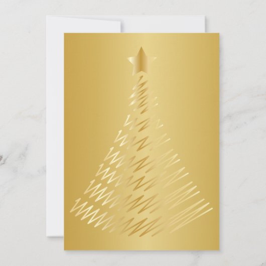 Red Gold Kerstfeestdag Kaart (Achterkant)