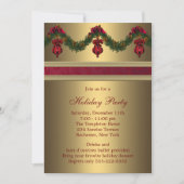 Red Gold kerstfeestdag Kaart (Voorkant)