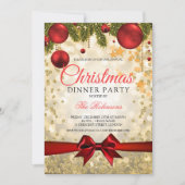 Red Gold kerstfeestdag Kaart (Voorkant)