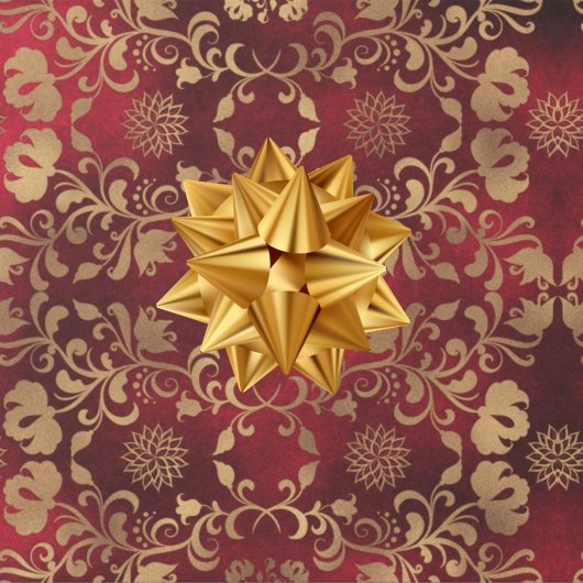 Red Gold kerstfeestdag, kerstcadeaupapier Cadeaupapier