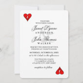 Red Gold King en Queen Vegas samen met Invite Kaart (Achterkant)