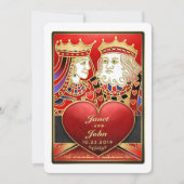 Red Gold King en Queen Vegas samen met Invite Kaart (Voorkant)