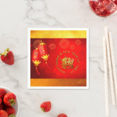 Red Gold Lantern Chinese Ox papieren versie 2021 P Servet (Insitu)