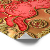 Red Gold Lantern Rabbit 2023 Chinese nieuwjaarsdag Poster (Hoek)