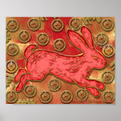 Red Gold Lantern Rabbit 2023 Chinese nieuwjaarsdag Poster (Voorkant)