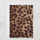 Red Gold Leopard Glam Christmas Tree Party Kaart (Achterkant)