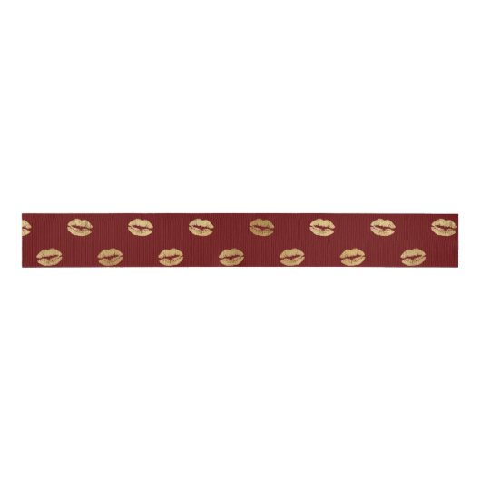 Red Gold Lips   Grosgrain Lint (Voorkant)