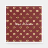 Red Gold Lips Servet (Voorkant)
