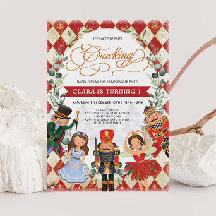 Red Gold Magical Nutkraker Kinderen van Birthday P Kaart