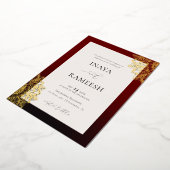 Red Gold Mandala Folie Uitnodiging (Gedraaid)