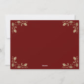 Red Gold Merry Happy Nieuwjaarskaarten Feestdagenkaart (Achterkant)