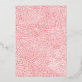 Red Gold Merry kerstcadeau Folie Feestdagenkaart (Achterkant)