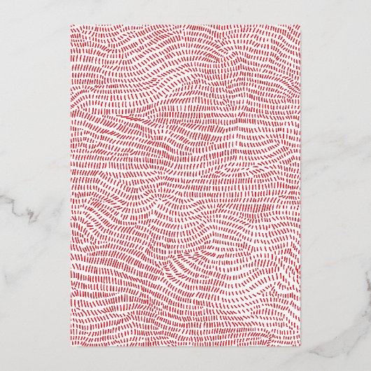 Red Gold Merry kerstcadeau Folie Feestdagenkaart (Achterkant)