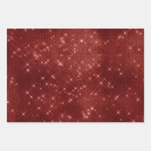 Red Gold Mint Sparkle Inpakpapier Vel (Voorkant)