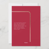 Red Gold Modern Border Photo-kerstkaart  Feestdagenkaart (Achterkant)