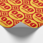 RED GOLD Modern Elk jaar van geboorte Eigen naam A Cadeaupapier (Hoek)