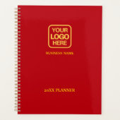Red Gold Modern Professional Business Logo Planner (Voorkant)