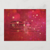 Red & Gold Moroccan Arabian Night Save the Date Aankondigingskaart (Achterkant)