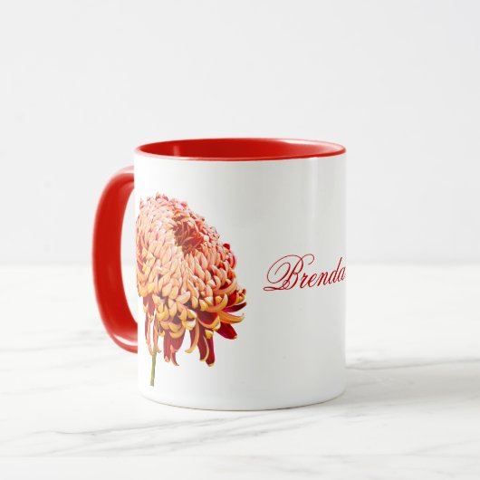 Red Gold Mum Coffee Cup Mok (Voorkant links)
