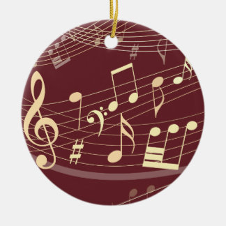 Red Gold Musical kerstversiering op maat Keramisch Ornament