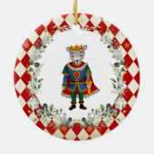 Red Gold Nutcracker Ballet Merry Kerstparty Keramisch Ornament (Achterkant)