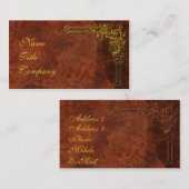 Red-Gold Ornamental Visitekaartje (Voorkant / Achterkant)
