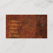 Red-Gold Ornamental Visitekaartje (Achterkant)