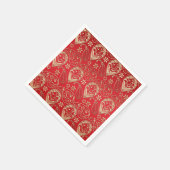 Red Gold Paisley Bandana Pattern Servet (Hoek)