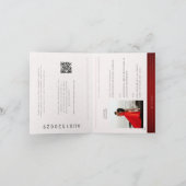 Red | Gold Paspoort Reizen Bestemming Bruiloft (Binnen)