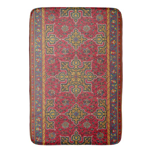 Red & Gold Persian Rug Bath Mat (Voorkant Verticaal)