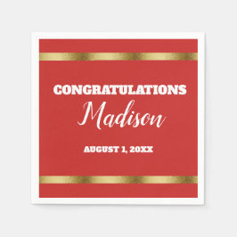 Red Gold Personal Trunk Party Servet