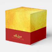 Red Gold Pig papercut 2019 Party Favor Box Bedankdoosjes (Achterkant)