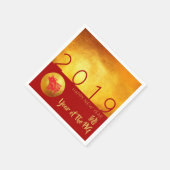 Red Gold Pig papercut 2019 Party Paper napkin Servet (Hoek)