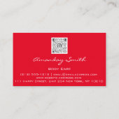 Red Gold Quality Nails Script Lijst QRCode Logo Visitekaartje (Achterkant)