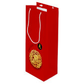 Red Gold Rabbit Papercut Chinees nieuwjaar 2023 WG Wijn Cadeautas (Voorkant Gekanteld)