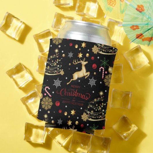 Red Gold Reindeer Merry-kerstboom Blikjeskoeler (Insitu Zomer)