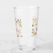 Red Gold Reindeer Merry kerstboom Glass Glas (Links)