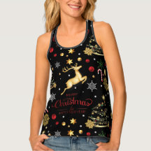 Red Gold Reindeer Merry-kerstboom