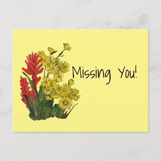 Red Gold Rosy Fireweed Aster Briefkaart (Voorkant)