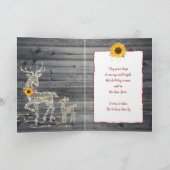 Red Gold Rustige kerstboomfeestdag Kaart (Binnen)