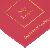 Red gold salon business logo korte tafelloper (Hoek)